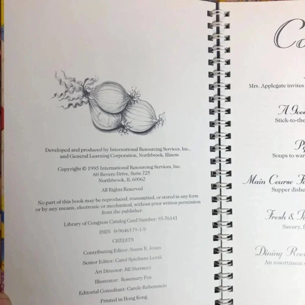 Vintage 1995 MRS. APPLEGATE'S BOARDING HOUSE cookbook cottagecore country